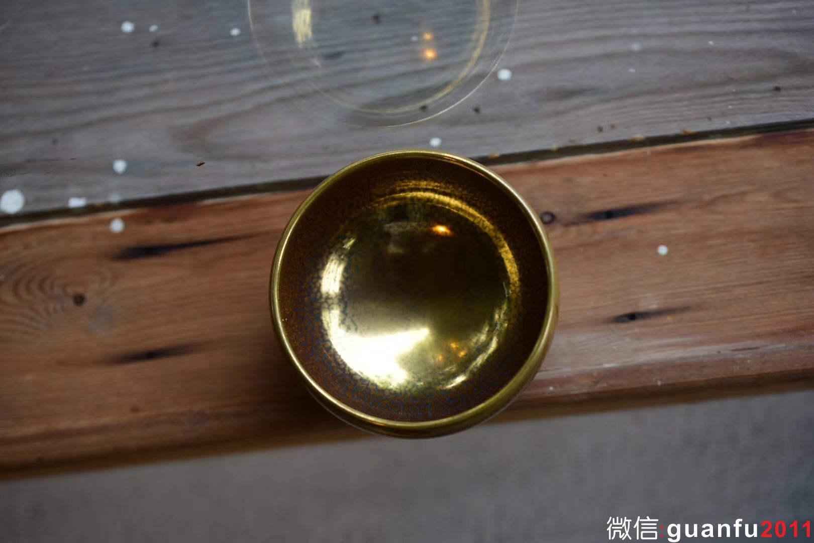 范澤鋒 金絲玉毫 柿圓型口徑:9公分高5公分