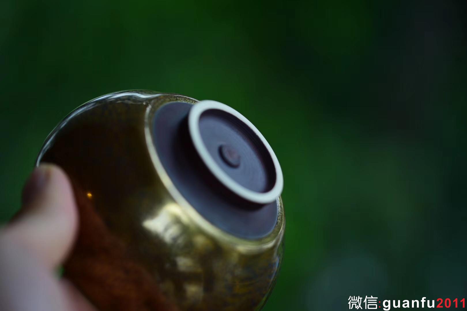 范澤鋒 金絲玉毫 柿圓型口徑:9公分高5公分