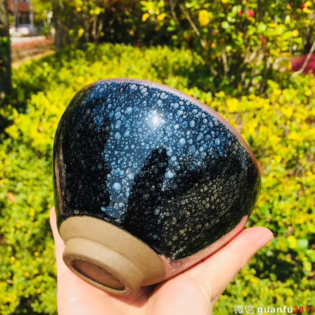 繆曉洲老師  束口油滴盞 口徑12高7.2