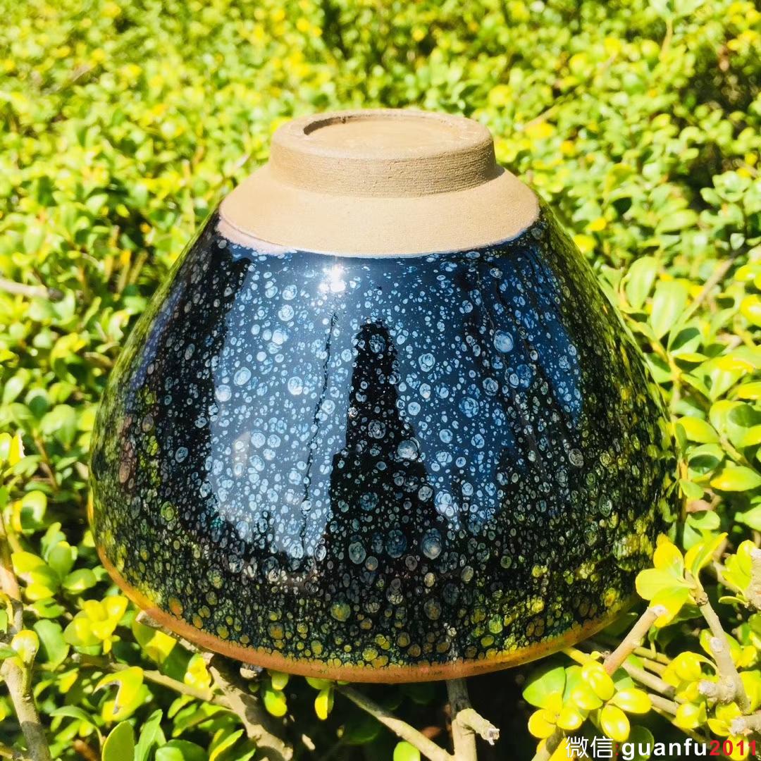 繆曉洲老師  束口油滴盞 口徑12高7.2