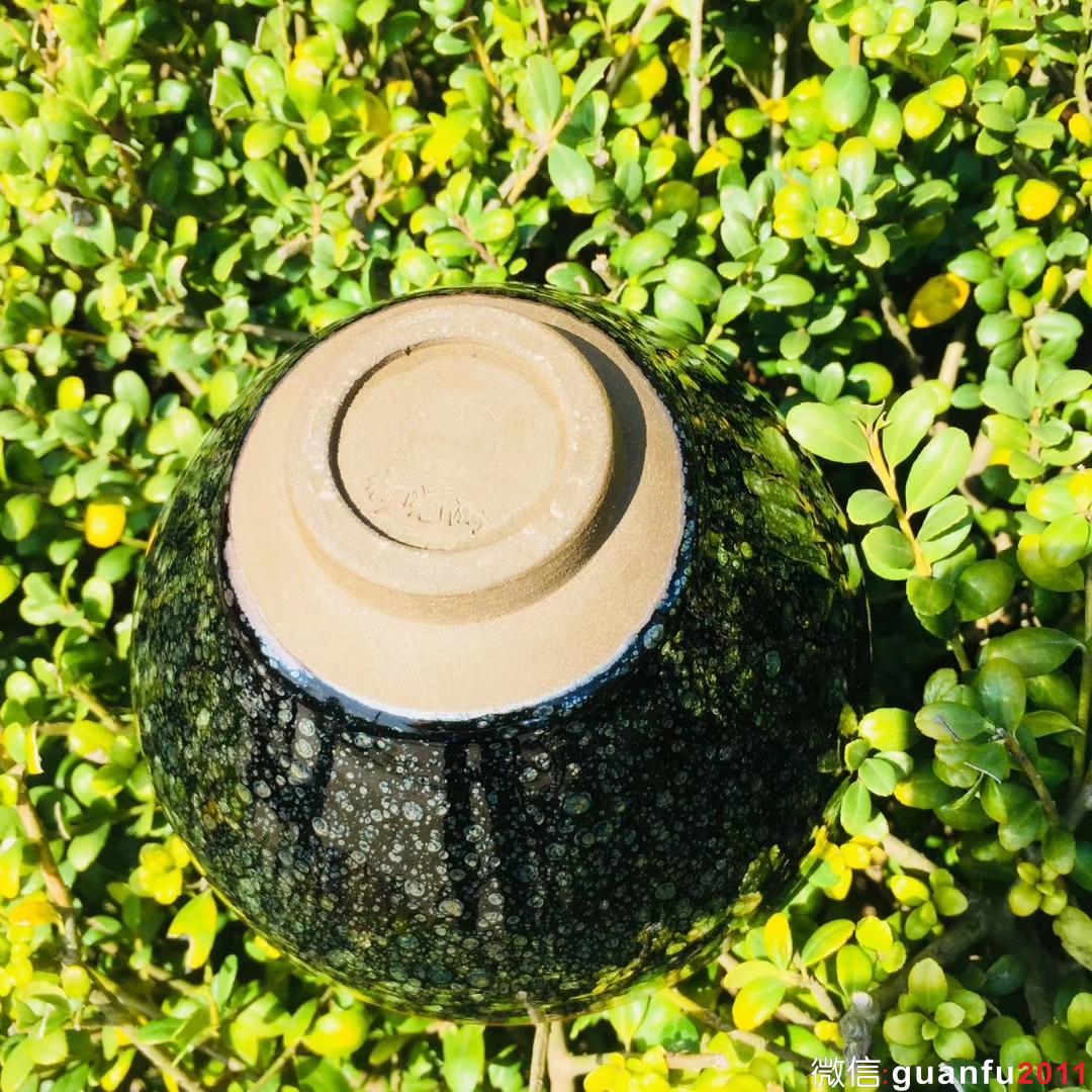 繆曉洲老師  束口油滴盞 口徑12高7.2