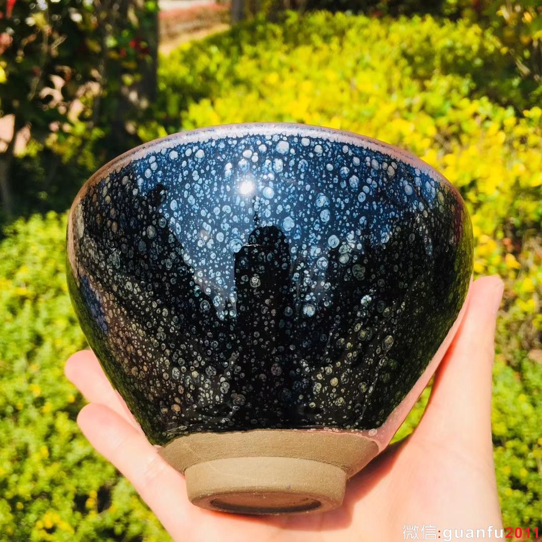 繆曉洲老師  束口油滴盞 口徑12高7.2