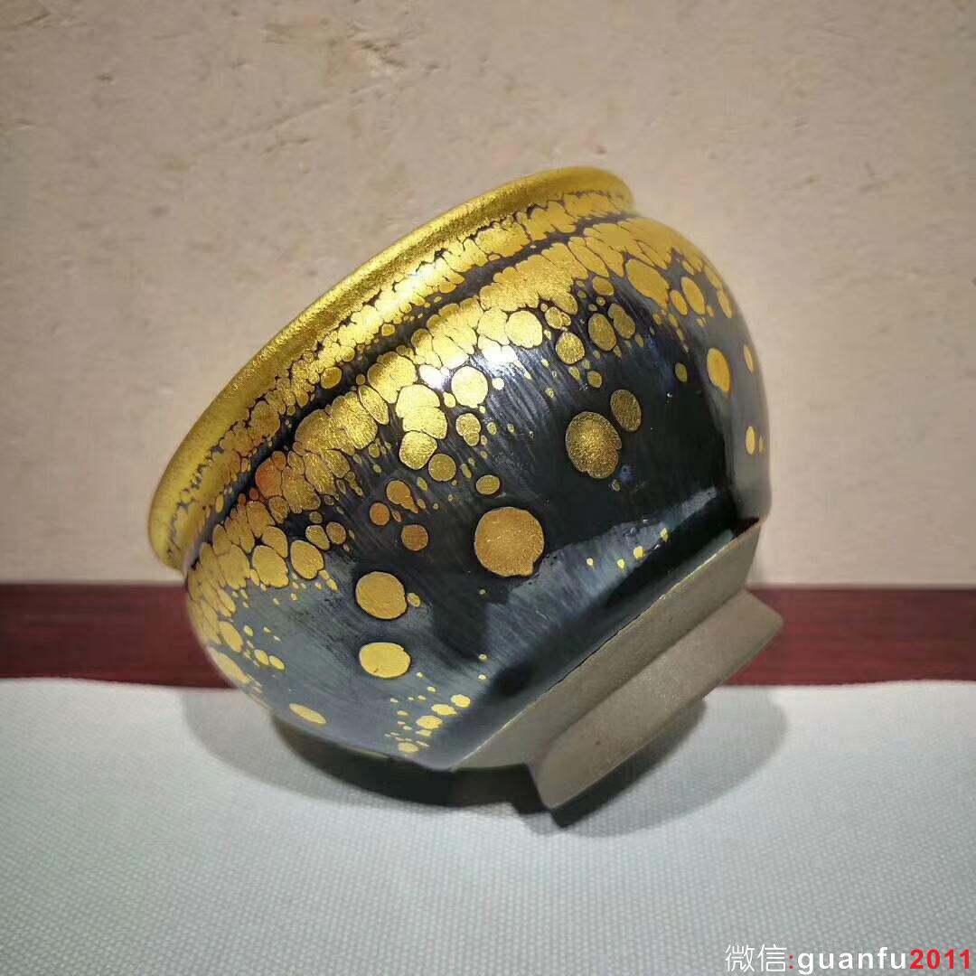 范澤鋒大師～金油滴極品！口徑9.3肚大9.8，