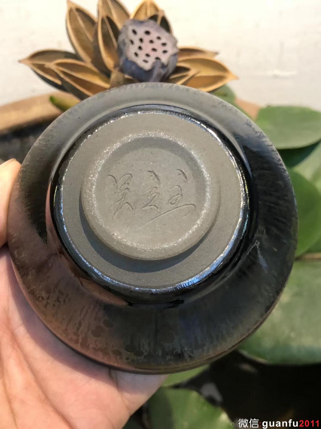 吳立主老師 曜變 束口 口徑：9高：6