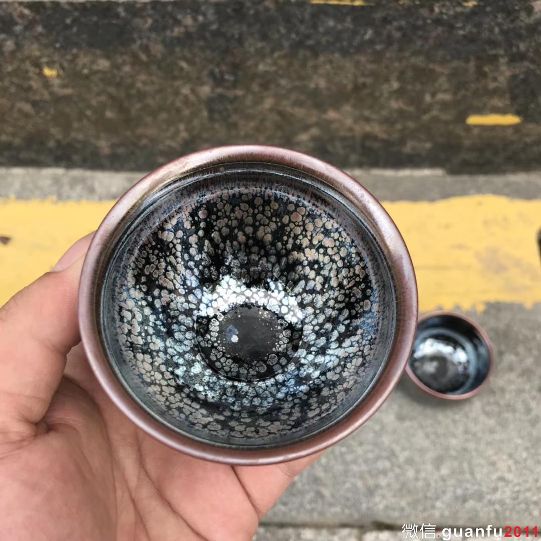 李遠(yuǎn)興老師作品:紫霞對杯，完美無瑕精品。