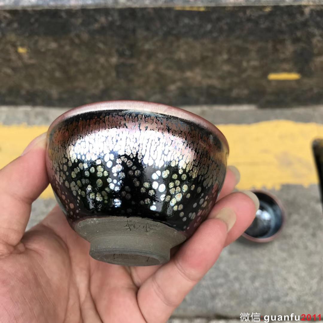 李遠(yuǎn)興老師作品:紫霞對杯，完美無瑕精品。