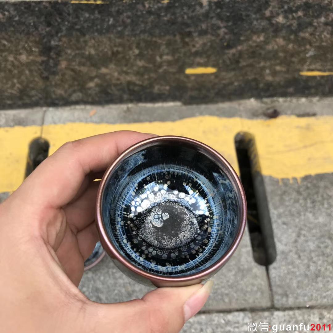 李遠(yuǎn)興老師作品:紫霞對杯，完美無瑕精品。