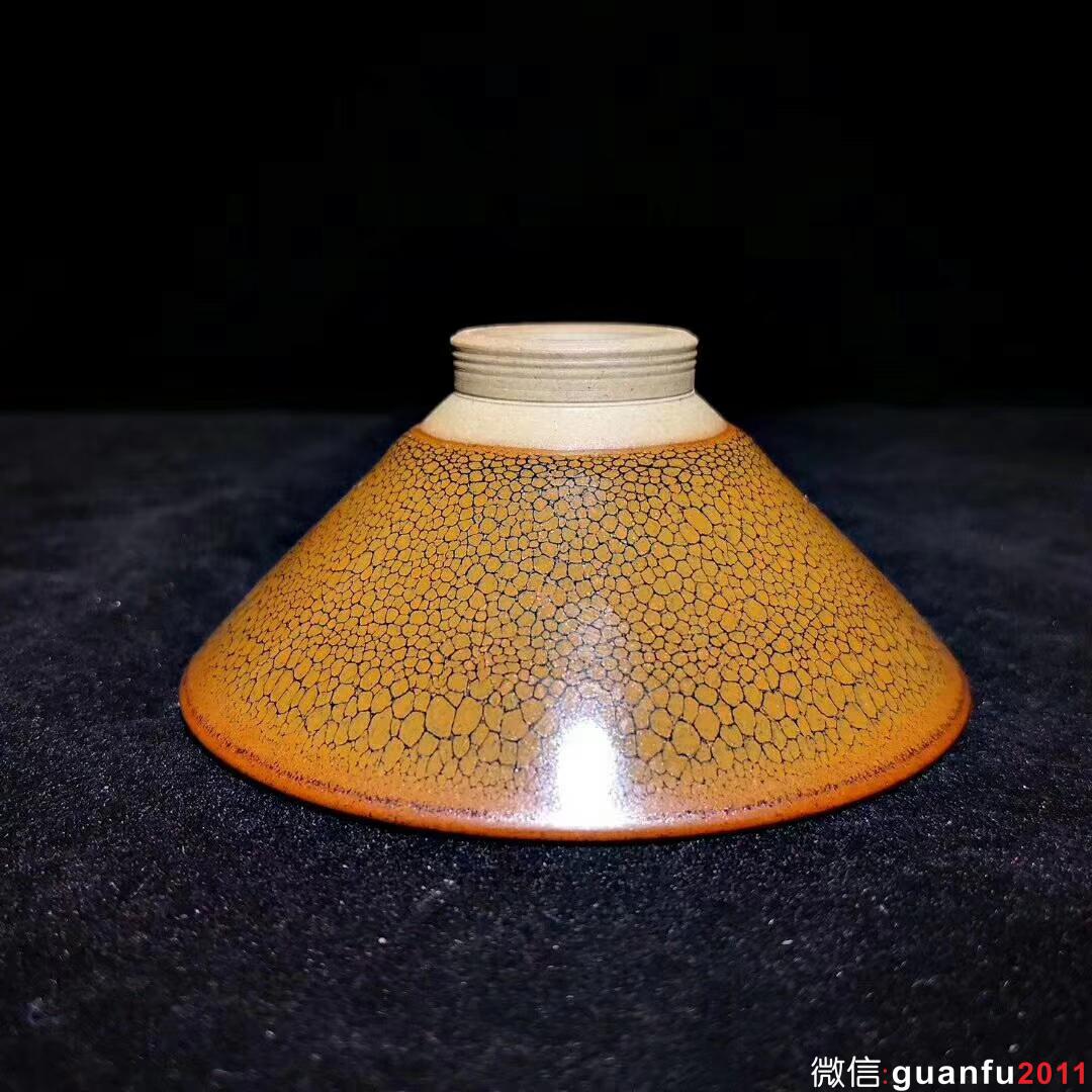 建窯四杰：陳葉琦師傅作品～鷓鴣斑斗笠精品 口徑9.8高4.3