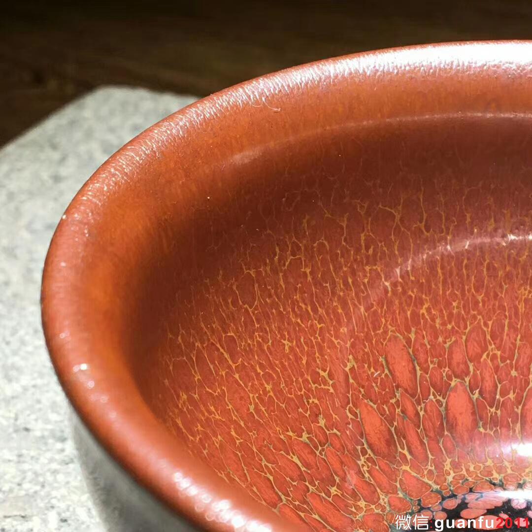 紅鷓鴣斑～吳小成師傅作品！ 口徑9高5.6