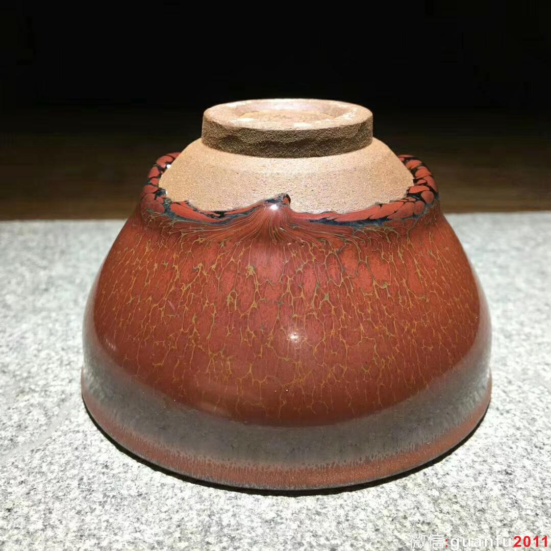 紅鷓鴣斑～吳小成師傅作品！ 口徑9高5.6