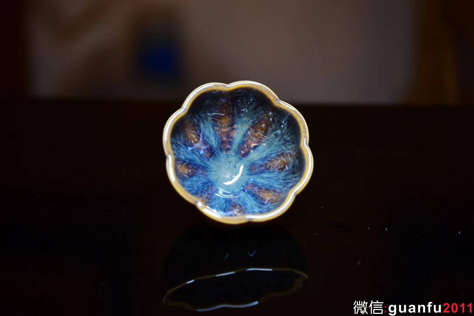 范澤鋒老師制【盈珠】手捧如花 器型與斑紋的完美演繹 口徑：8.6*4.7公分