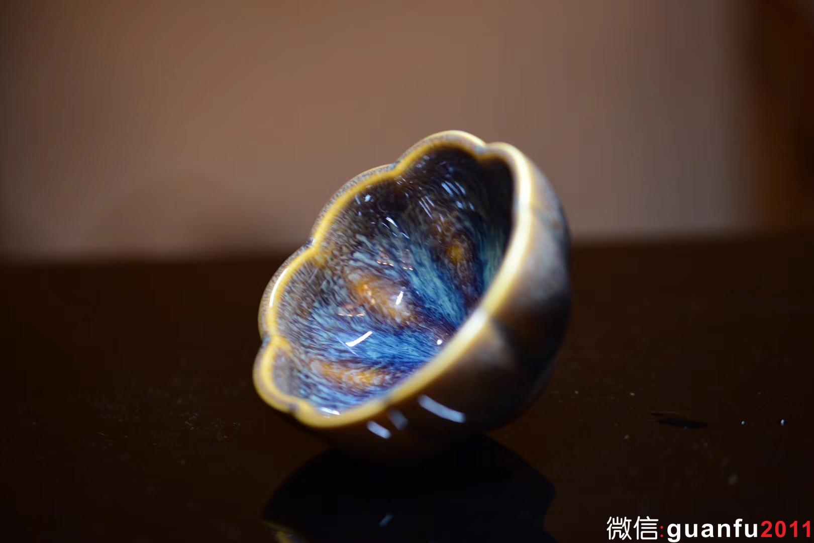 范澤鋒老師制【盈珠】手捧如花 器型與斑紋的完美演繹 口徑：8.6*4.7公分