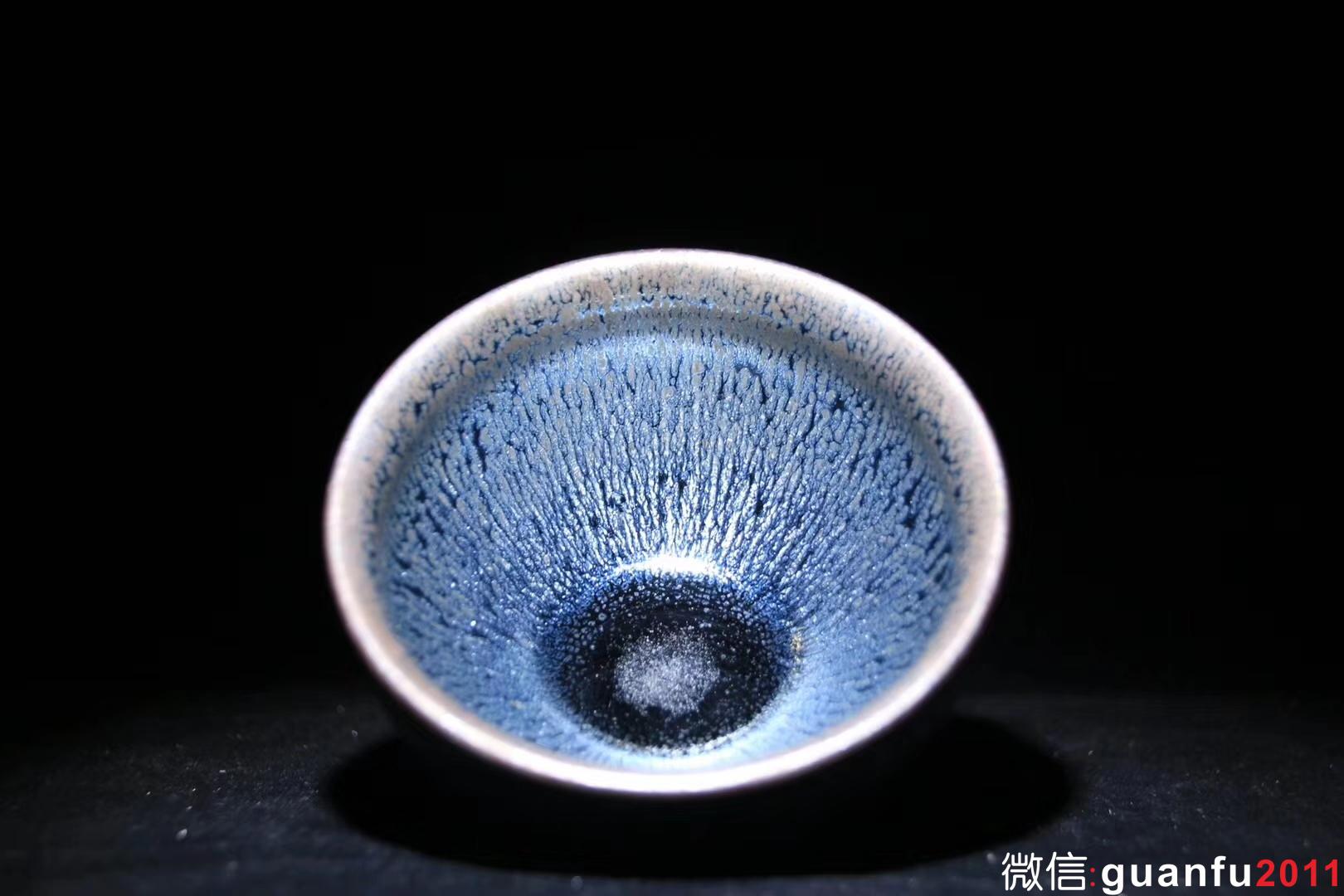 李盞工坊 高級工藝美術(shù)師 李遠興老師 藍銀毫 8.7 x 5.5 cm