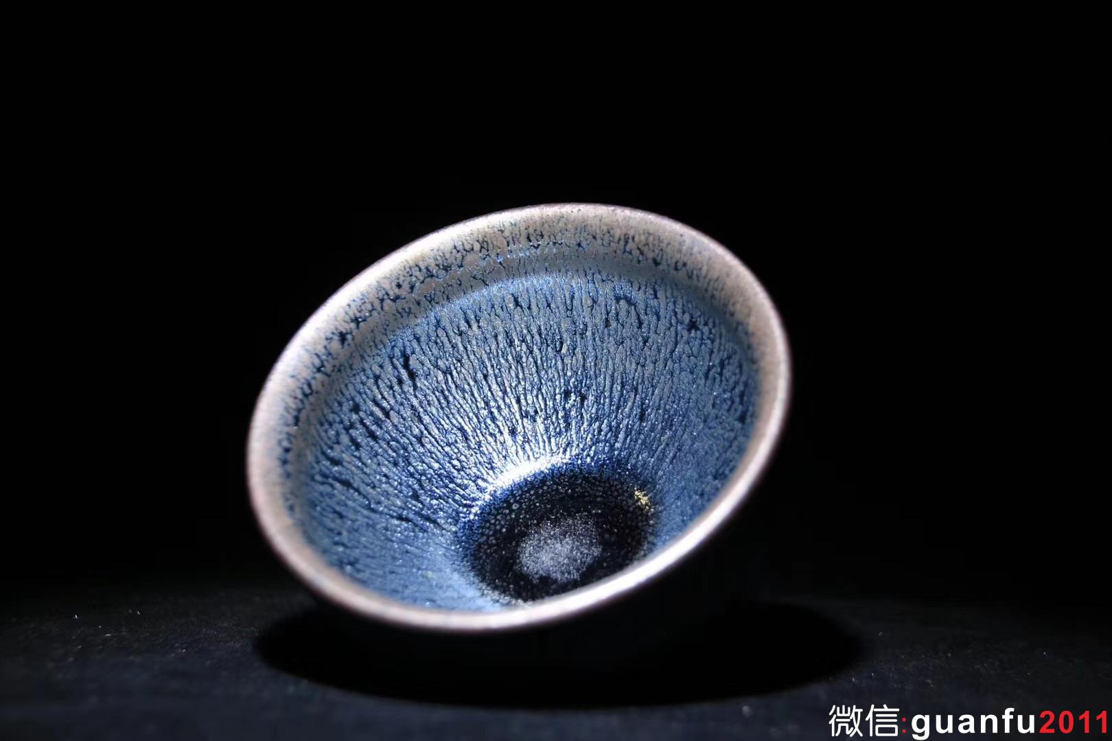 李盞工坊 高級工藝美術(shù)師 李遠興老師 藍銀毫 8.7 x 5.5 cm