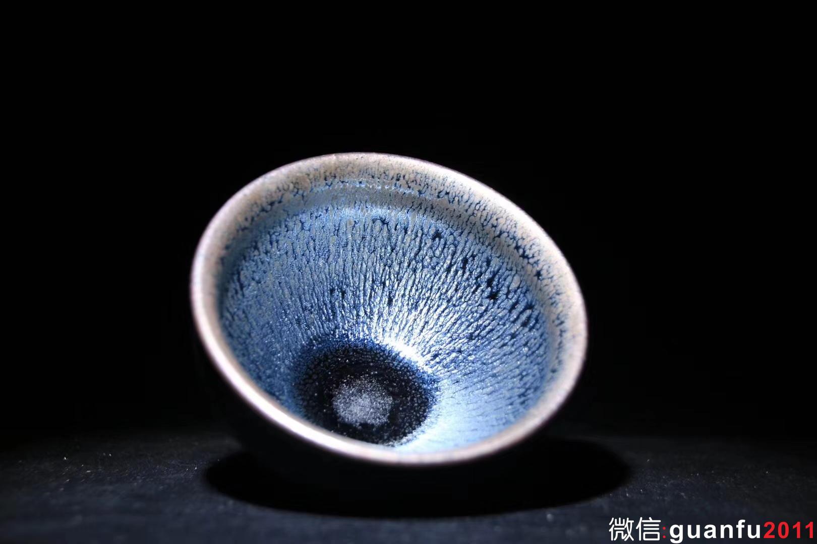 李盞工坊 高級工藝美術(shù)師 李遠興老師 藍銀毫 8.7 x 5.5 cm