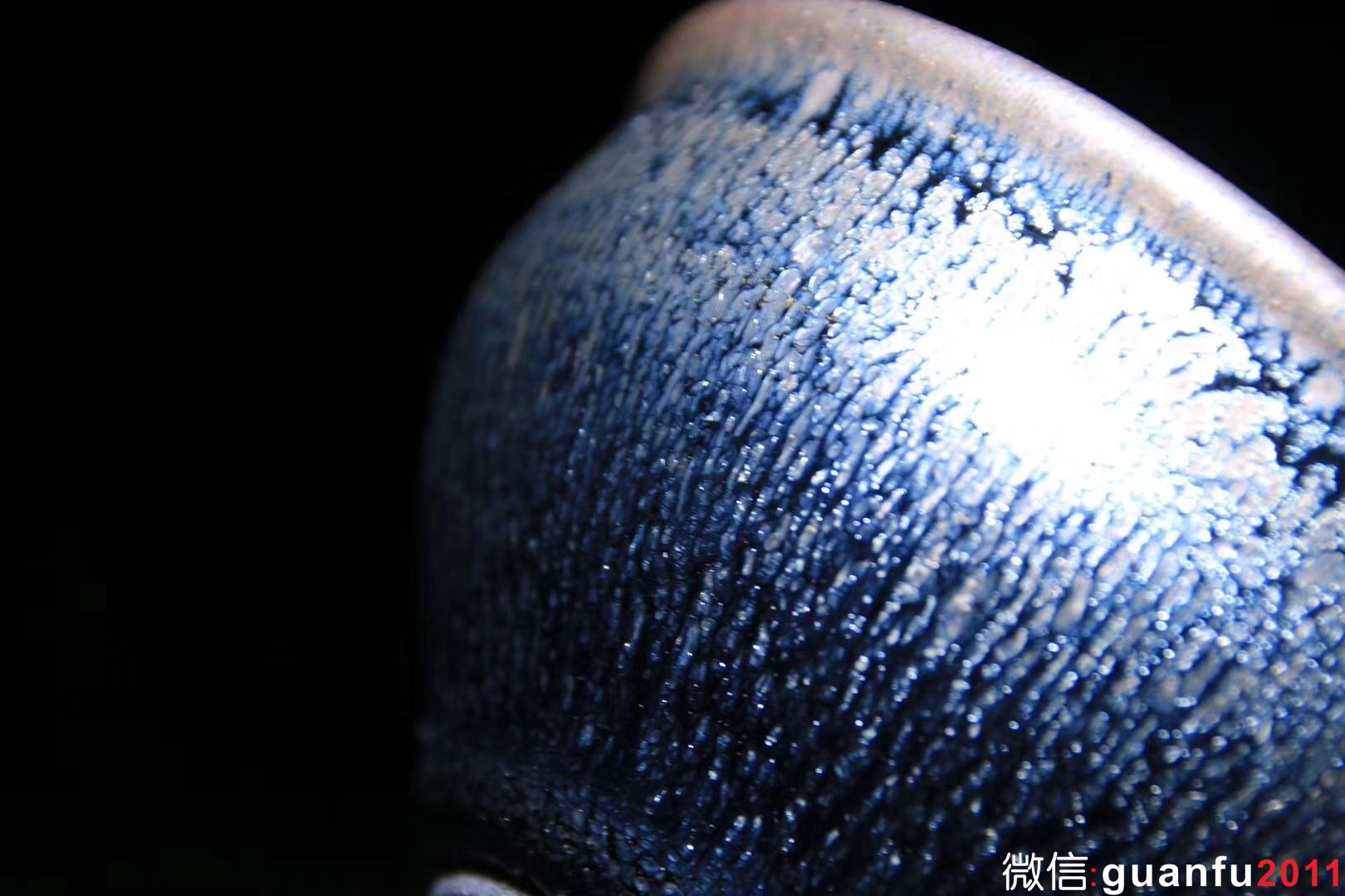 李盞工坊 高級工藝美術(shù)師 李遠興老師 藍銀毫 8.7 x 5.5 cm