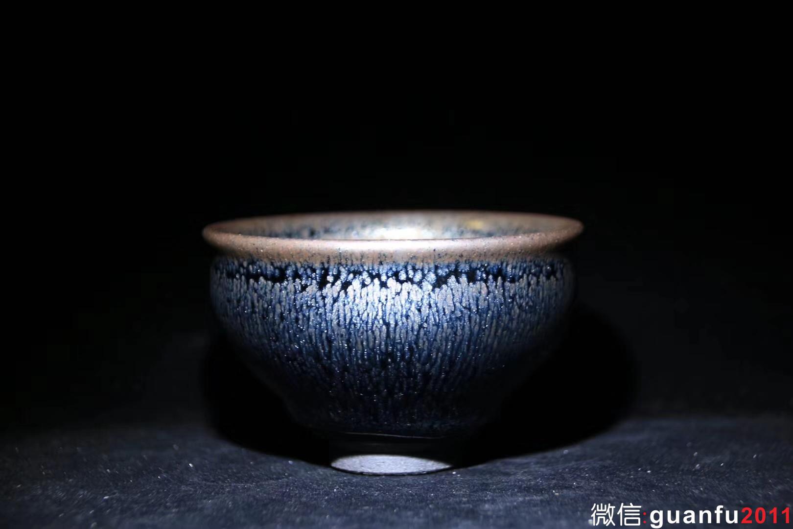 李盞工坊 高級工藝美術(shù)師 李遠興老師 藍銀毫 8.7 x 5.5 cm