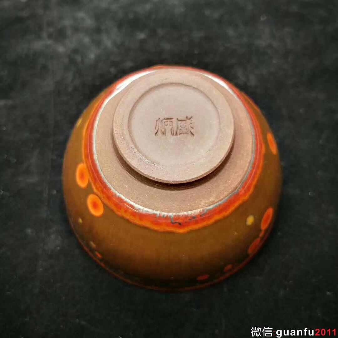 口徑8.9高5.3，火鳳凰，省級大師～蔡炳盛作品。