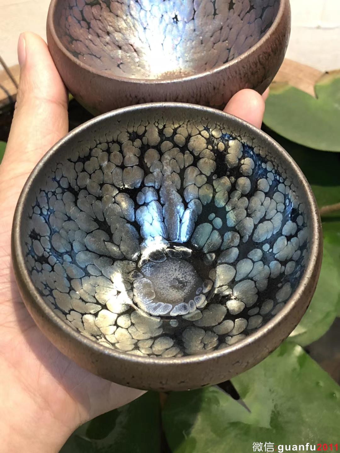 第一品牌 飛惺 缽型 口徑：9高：6 藍(lán)月亮鷓鴣斑 彩金鷓鴣斑