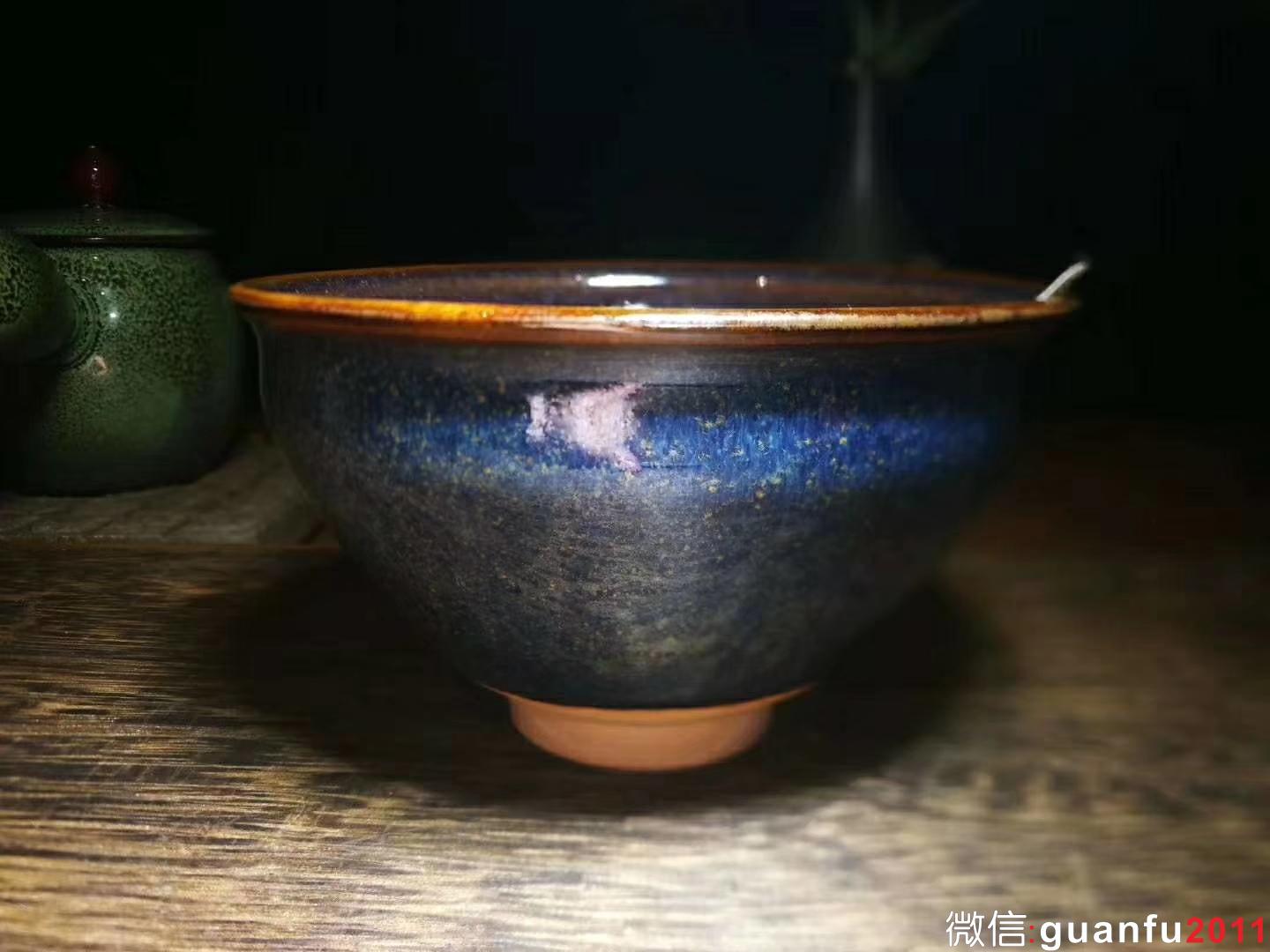 孫建興回藍釉 口徑:9.1  高:5.3