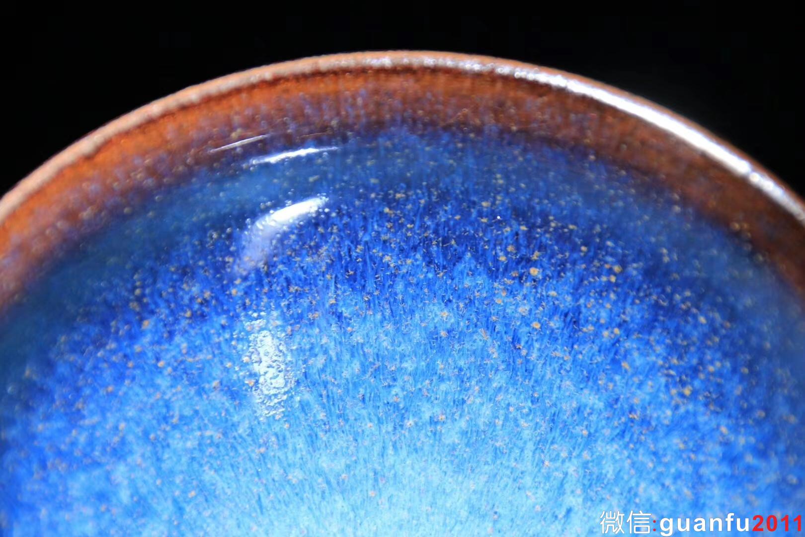 國大師 烏金藍(lán)釉-孫建興制 規(guī)格：9.5*5.6公分