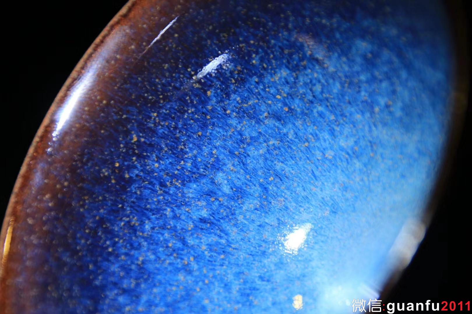 國大師 烏金藍(lán)釉-孫建興制 規(guī)格：9.5*5.6公分