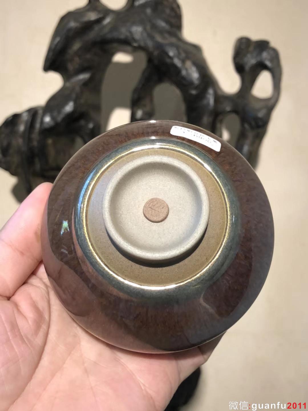 （金絲玉毫）范澤鋒老師 高級(jí)工藝美術(shù)師 金絲玉毫 紫砂胎 口徑：9高：6  收藏級(jí) 天然胎土和釉礦石的完美結(jié)合