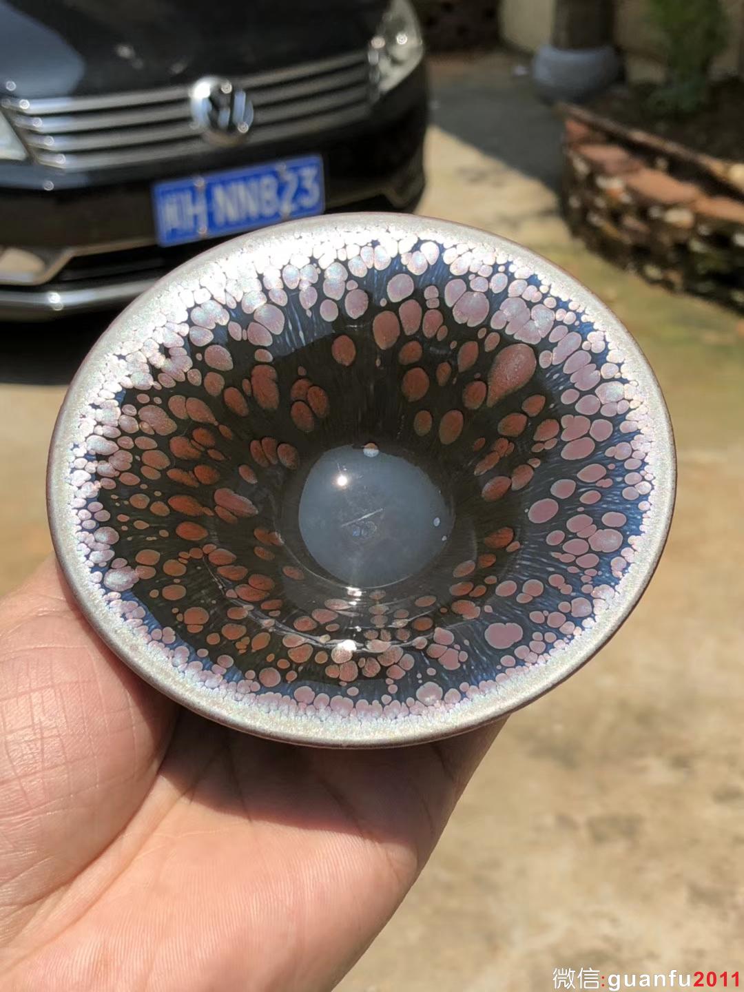 李盞 李昌海老師 蓮花鷓鴣斑 斗笠 口徑：10.8高：5.5