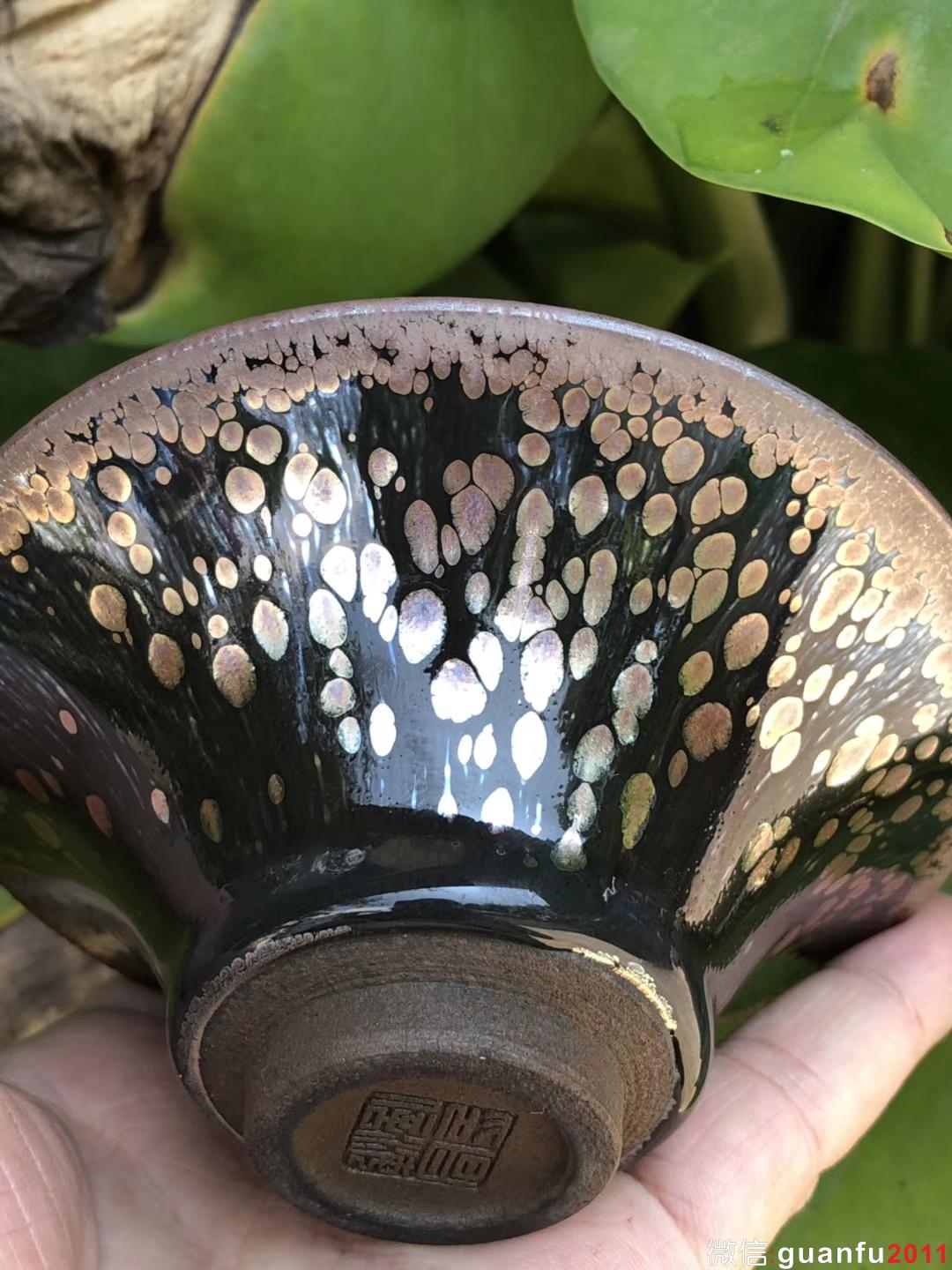 李盞 李昌海老師 蓮花鷓鴣斑 斗笠 口徑：10.8高：5.5