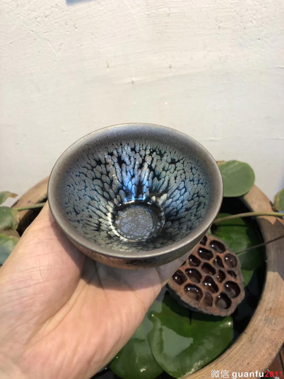 李盞 李昌海老師 鷓鴣斑 束口 口徑：9.3高：6