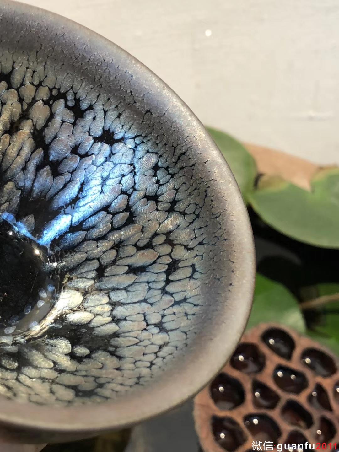 李盞 李昌海老師 鷓鴣斑 束口 口徑：9.3高：6