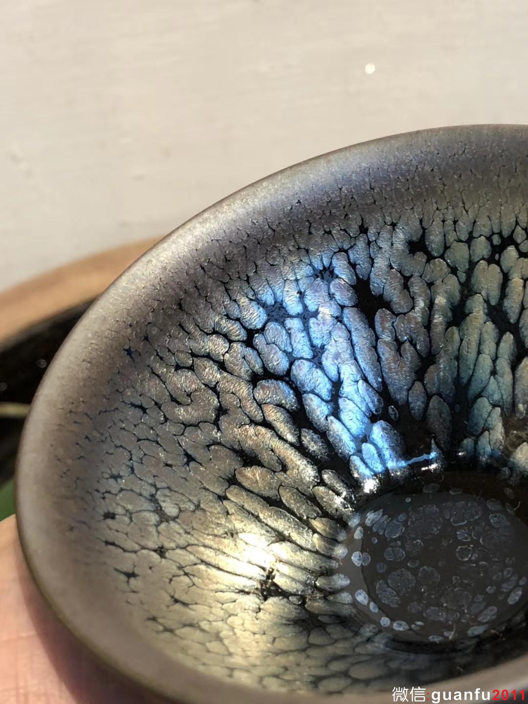 李盞 李昌海老師 鷓鴣斑 束口 口徑：9.3高：6