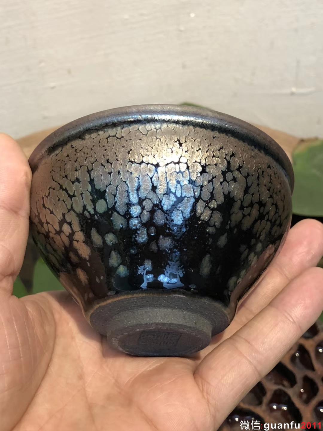 李盞 李昌海老師 鷓鴣斑 束口 口徑：9.3高：6