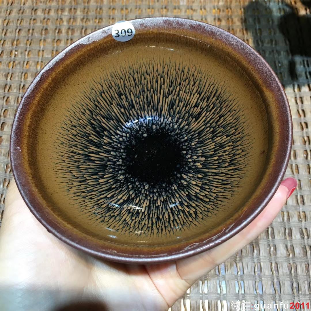 葉禮旺老師 全手工作品 金兔毫束口盞 口徑10.3 高6