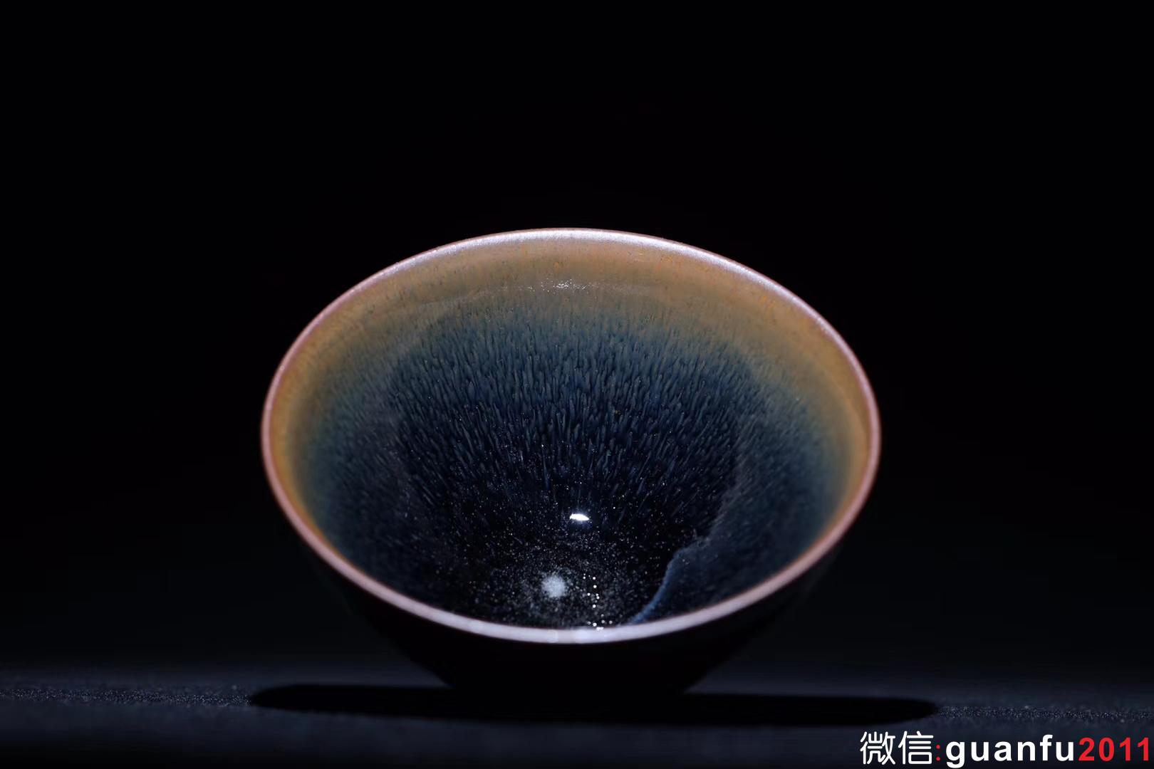 把盞堂古法柴燒建盞 青黑兔毫束口盞12CM 傳統(tǒng)宋韻，標準器型