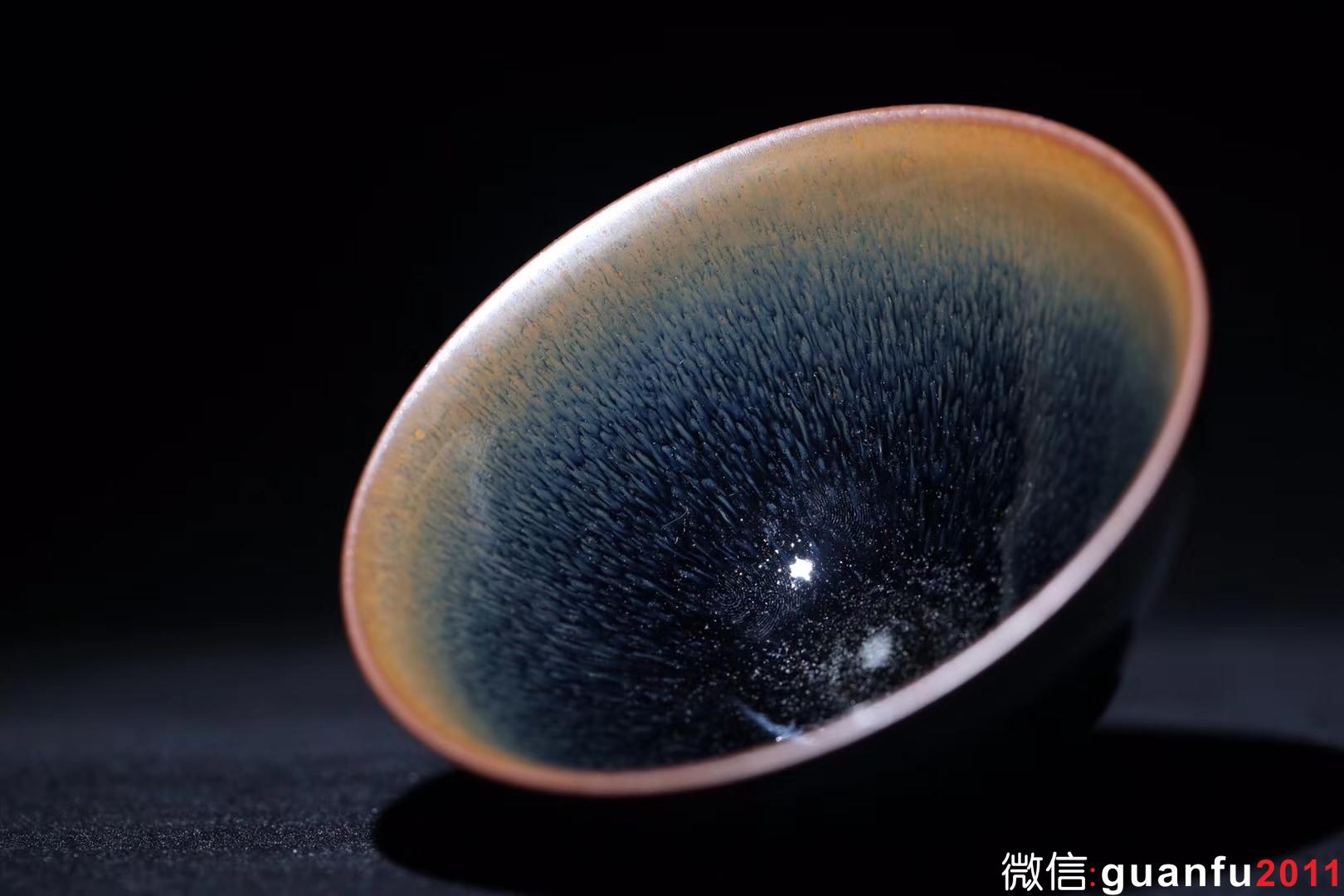 把盞堂古法柴燒建盞 青黑兔毫束口盞12CM 傳統(tǒng)宋韻，標準器型