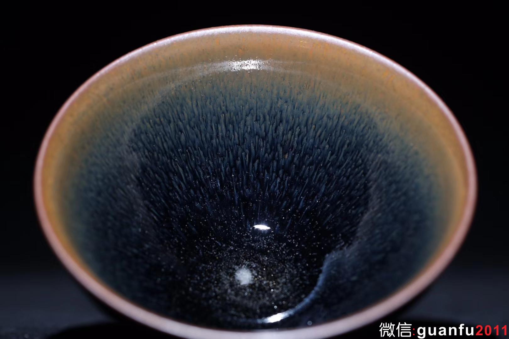 把盞堂古法柴燒建盞 青黑兔毫束口盞12CM 傳統(tǒng)宋韻，標準器型