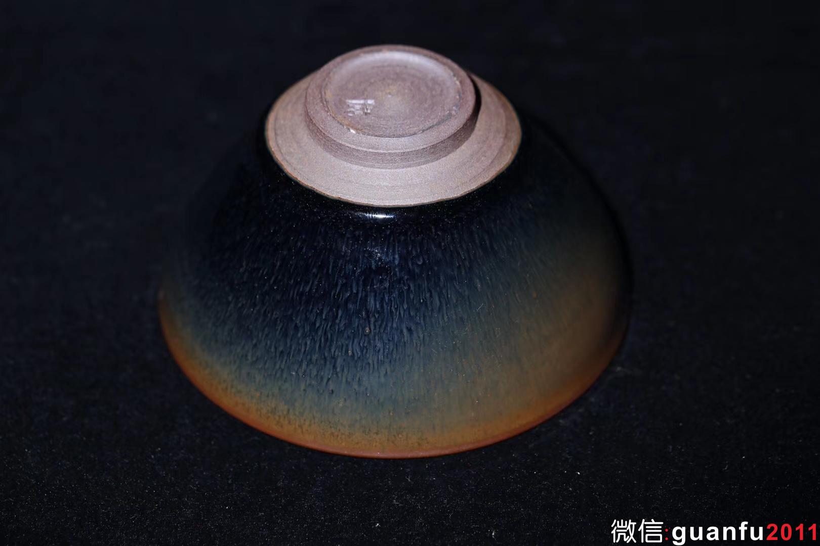 把盞堂古法柴燒建盞 青黑兔毫束口盞12CM 傳統(tǒng)宋韻，標準器型