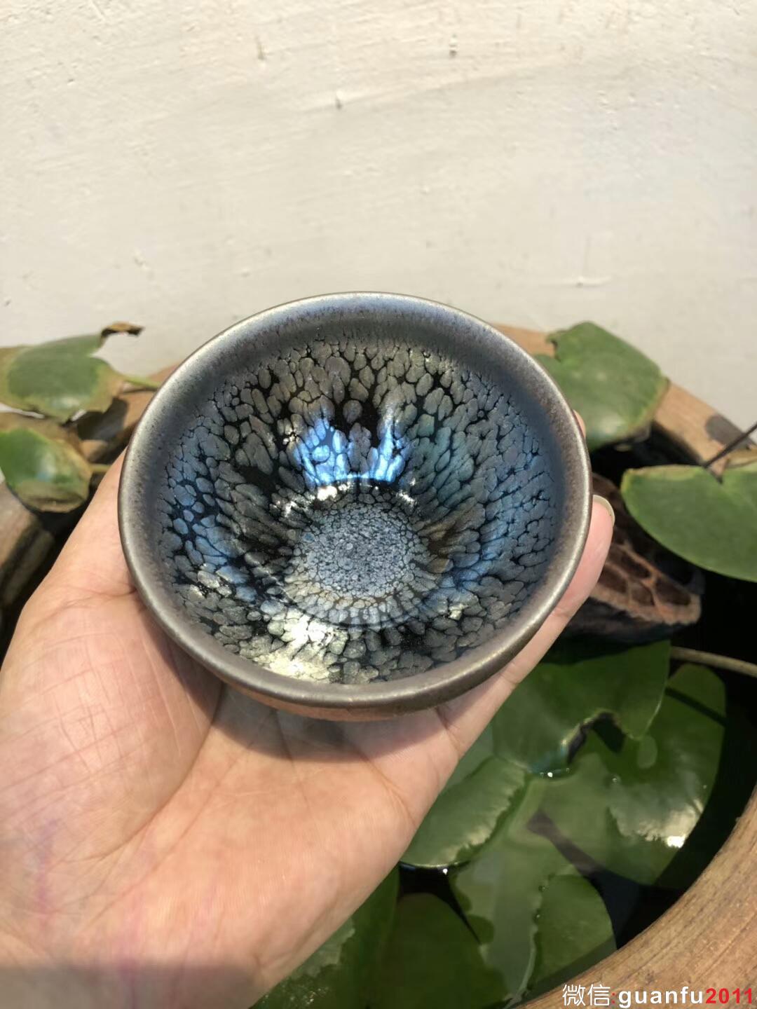 李盞 李昌海老師 鷓鴣斑 香爐型  口徑：9.5