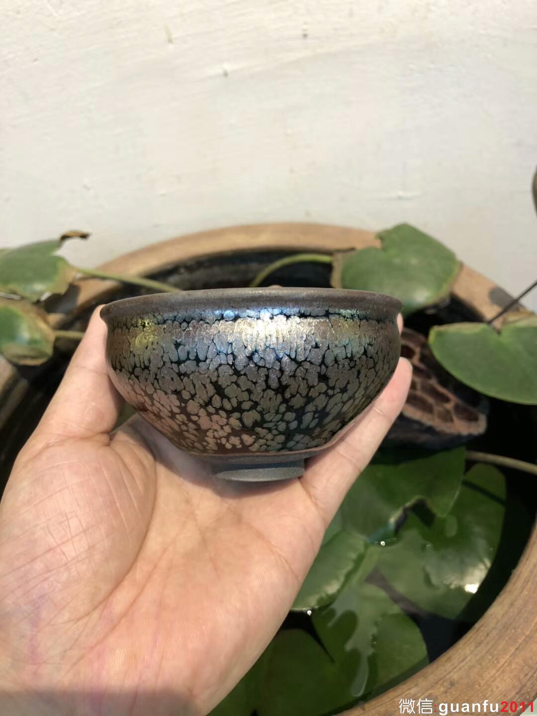 李盞 李昌海老師 鷓鴣斑 香爐型  口徑：9.5