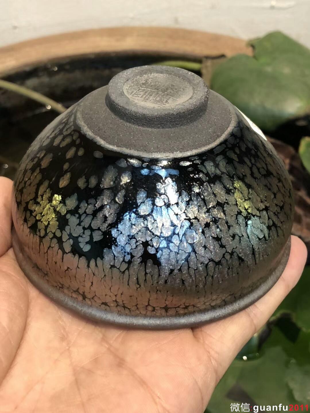 李盞 李昌海老師 鷓鴣斑 香爐型  口徑：9.5