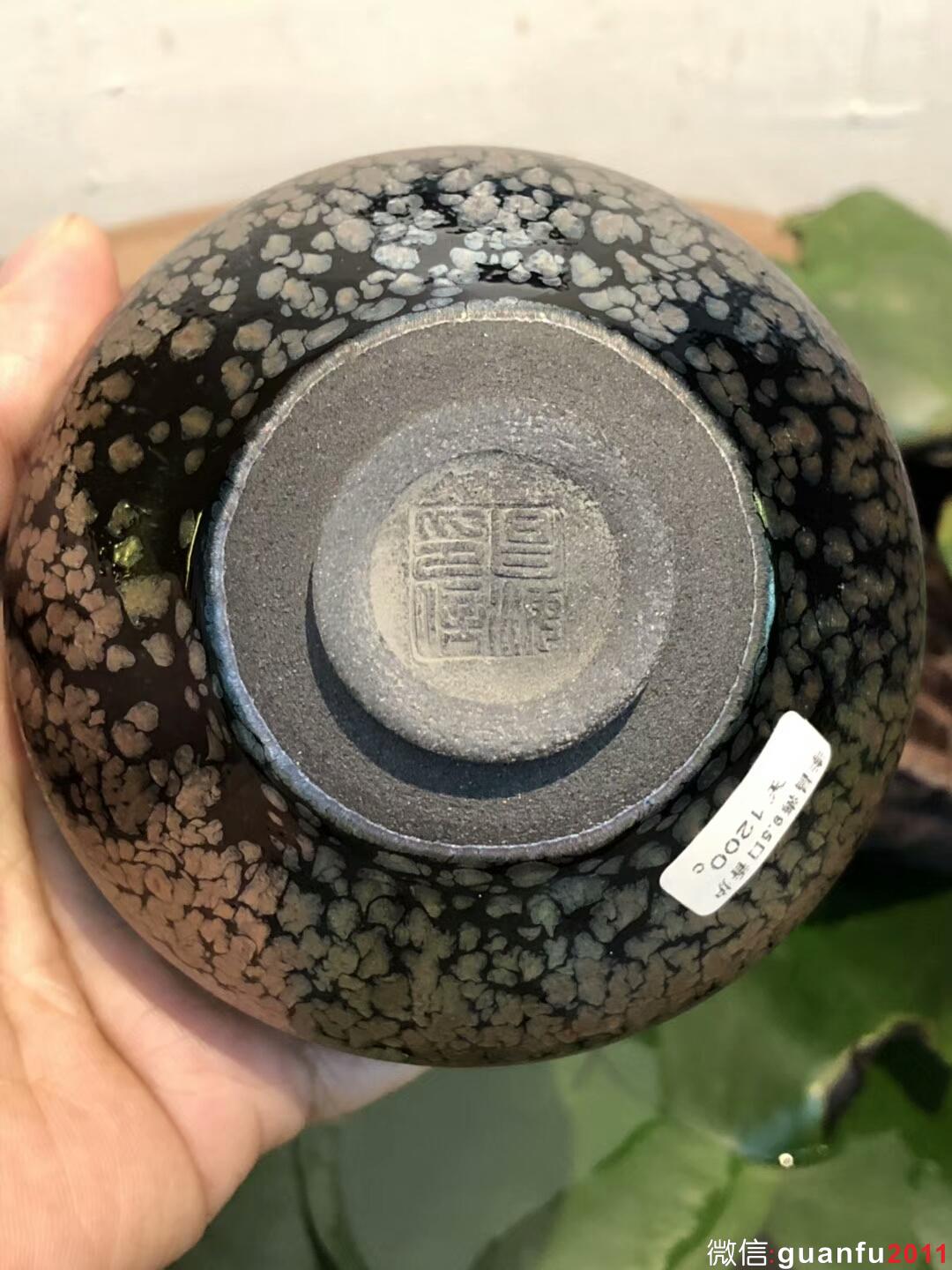 李盞 李昌海老師 鷓鴣斑 香爐型  口徑：9.5