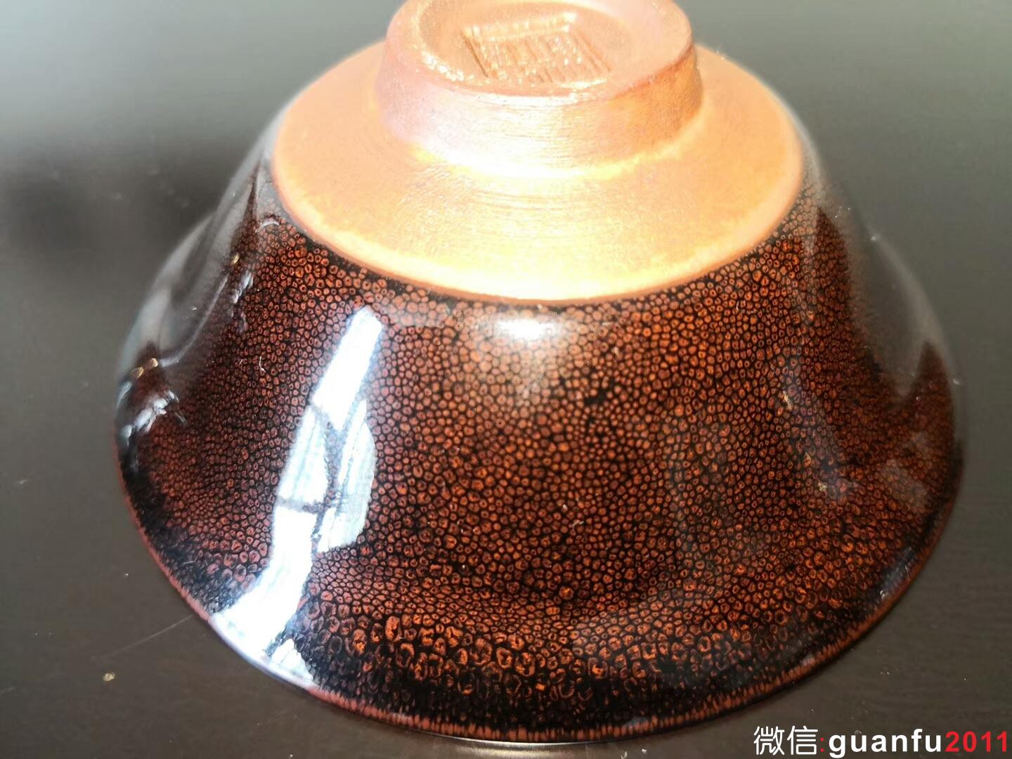 紅油滴 建盞界泰斗 陳大鵬老師作品 10.5×4.3cm