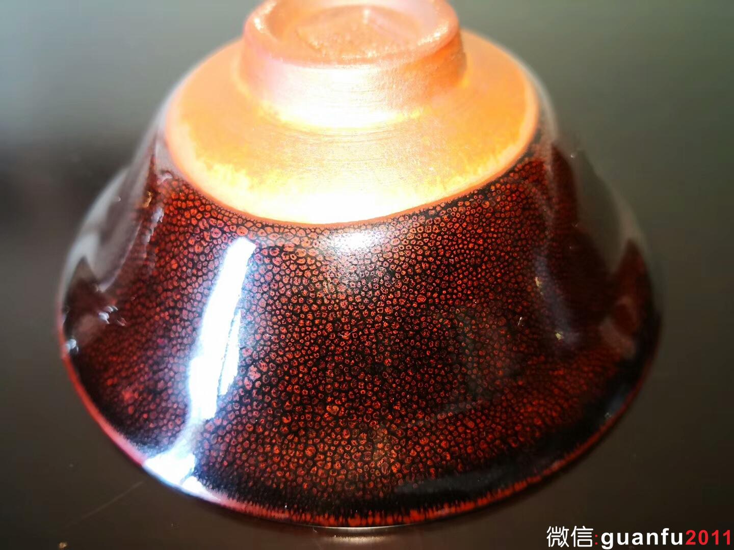 紅油滴 建盞界泰斗 陳大鵬老師作品 10.5×4.3cm