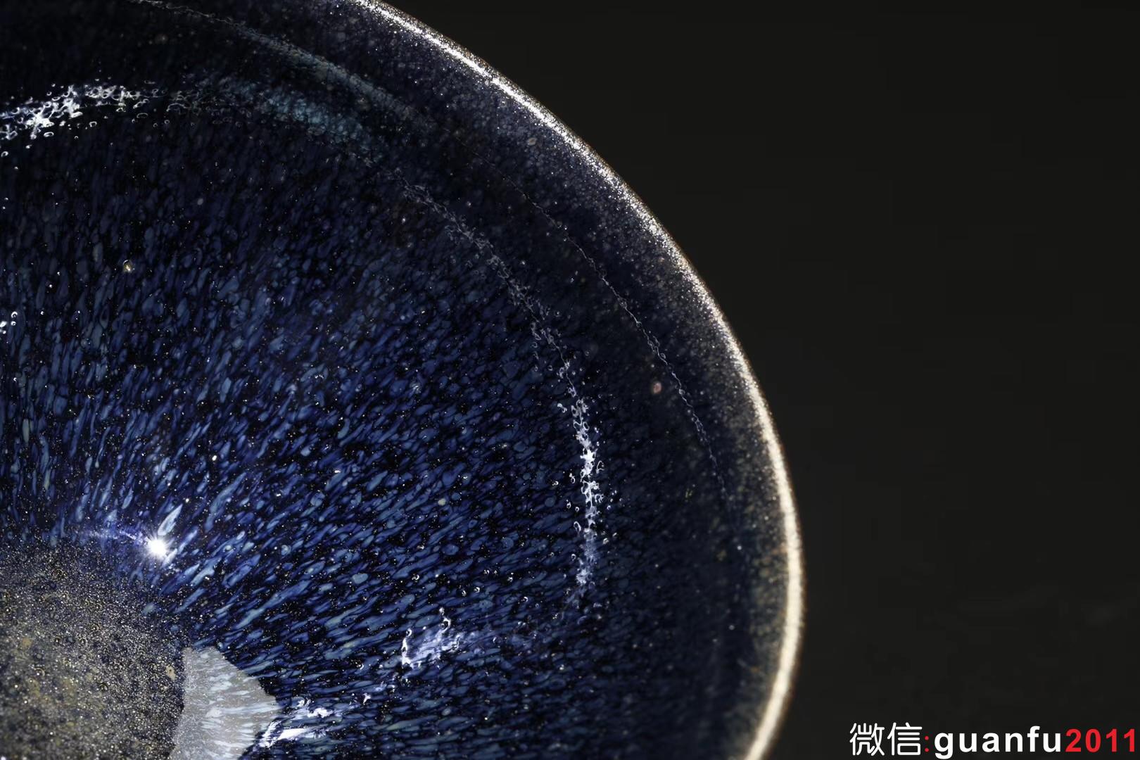 吳興乾師傅作品 柴燒 銀藍(lán)10.5 束口