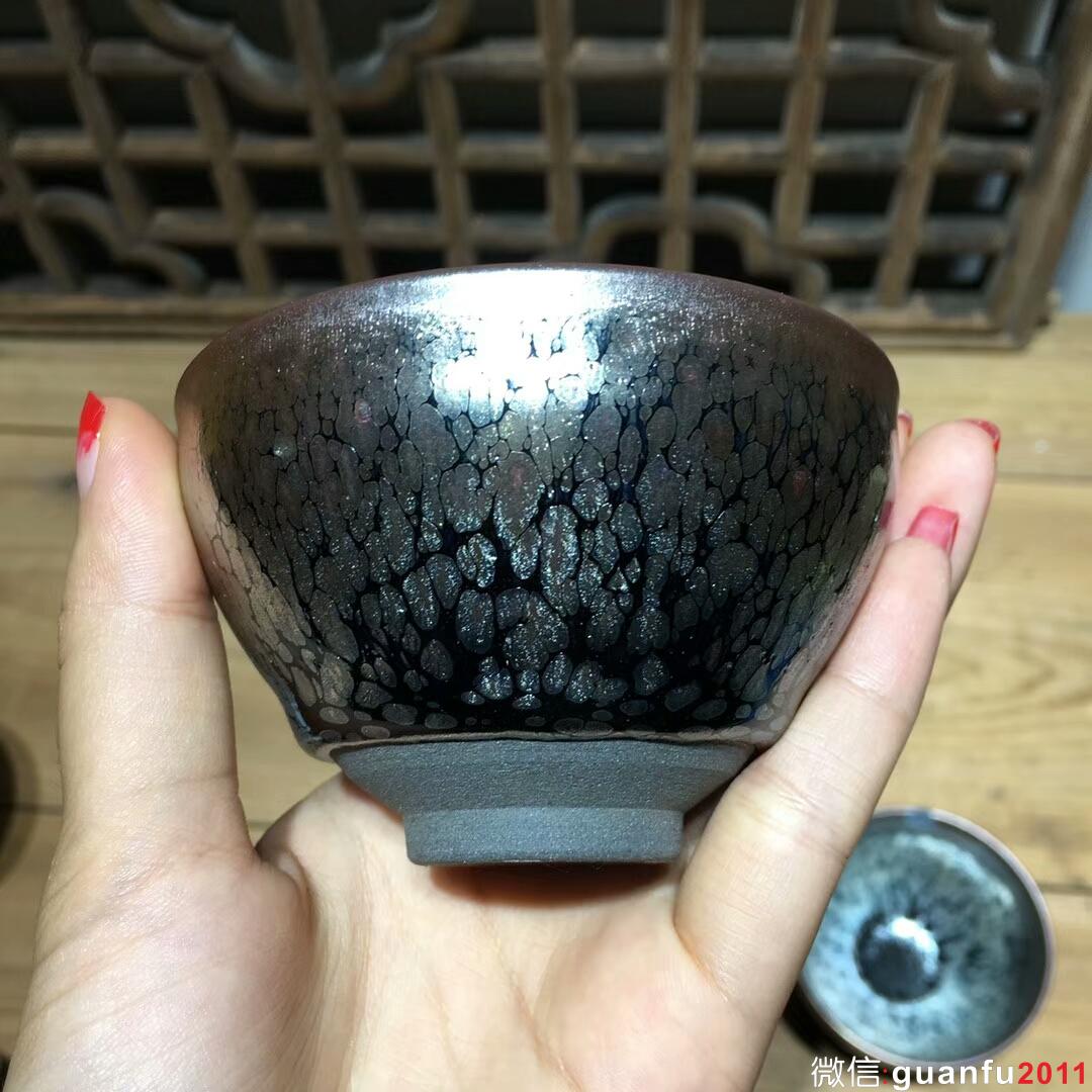 范奇明老師 全手工作品 油滴束口盞 口徑8.5 高5.8