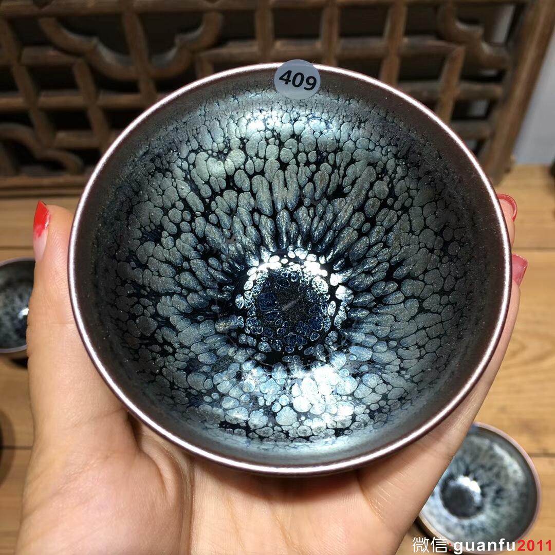 范奇明老師 全手工作品 油滴束口盞 口徑8.5 高5.8