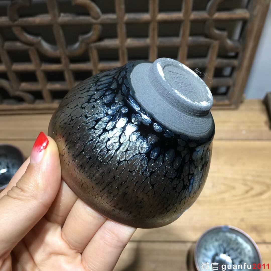 范奇明老師 全手工作品 油滴束口盞 口徑8.5 高5.8