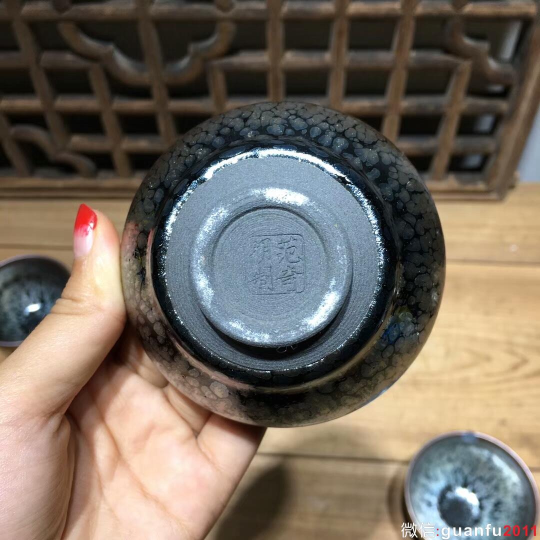 范奇明老師 全手工作品 油滴束口盞 口徑8.5 高5.8