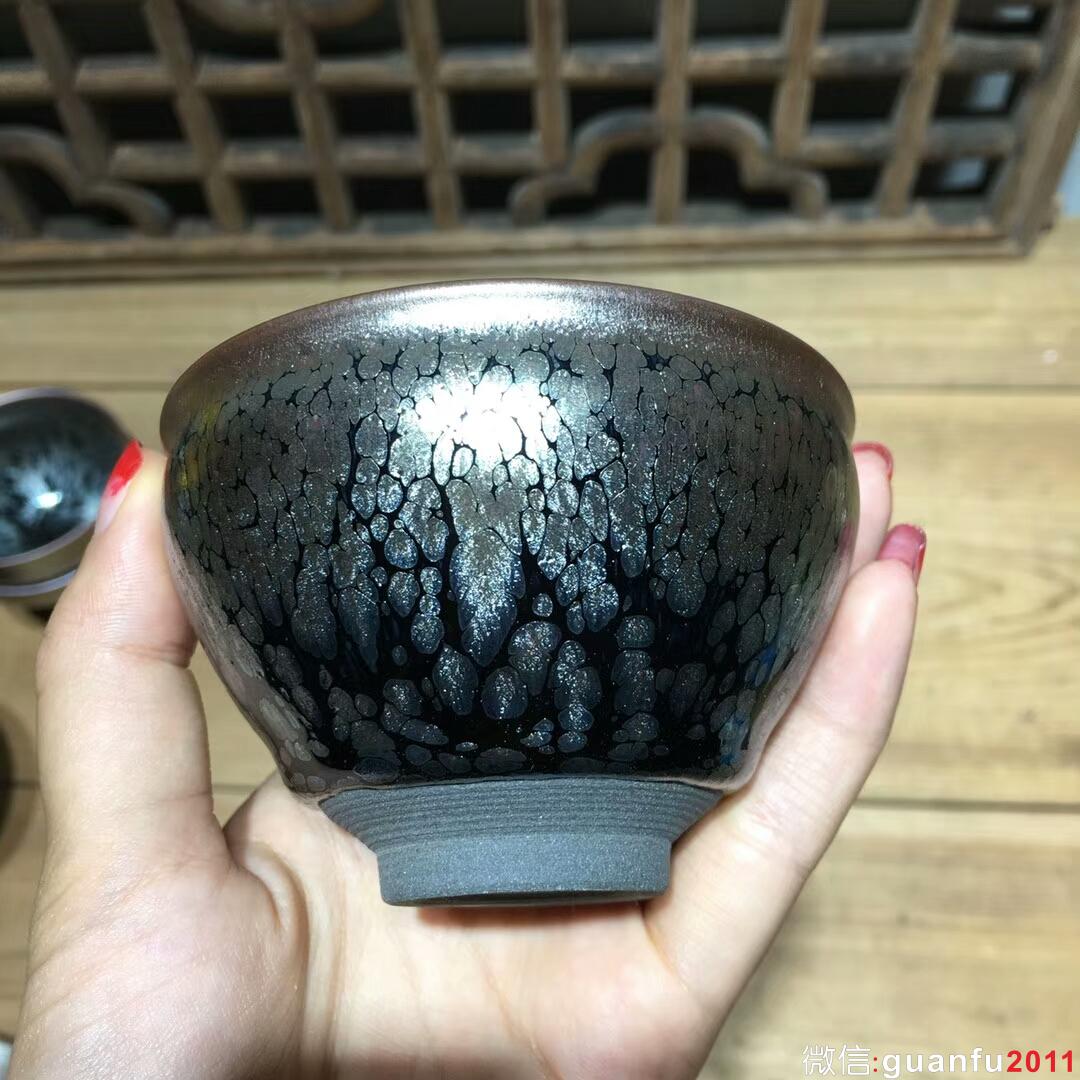 范奇明老師 全手工作品 油滴束口盞 口徑8.5 高5.8